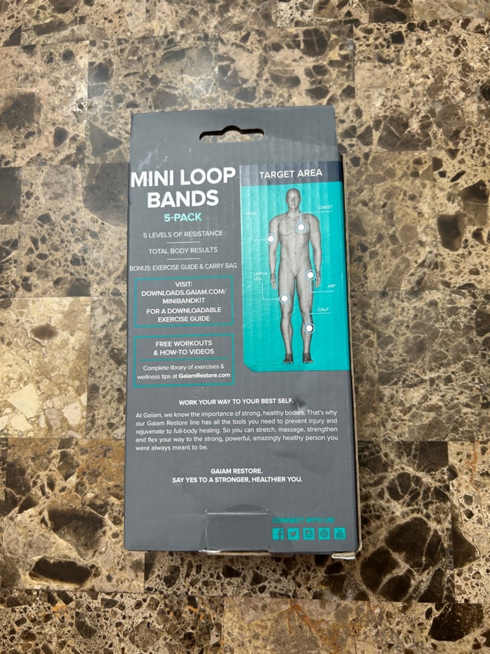 GAIAM Restore Mini Loop Bands Set - Multicolor - Picture 2 of 4
